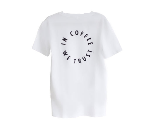 In Coffee We Trust Tee - White