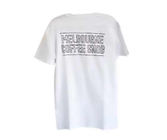 Melbourne Coffee Snob Tee - White